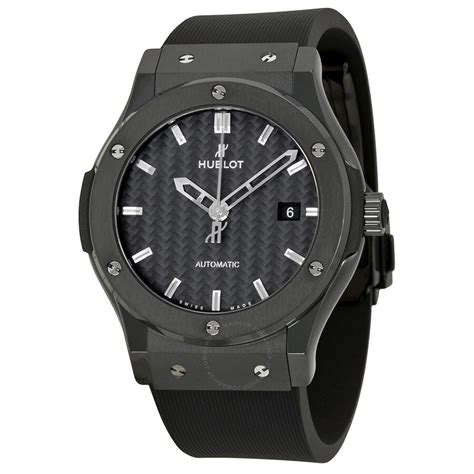 Hublot Classic Fusion Automatic Black Dial Black Rubber Men's 